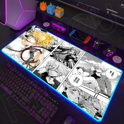 RGB LED Gaming Mouse Pad – XXL Anime Desk Mat with HD Printing