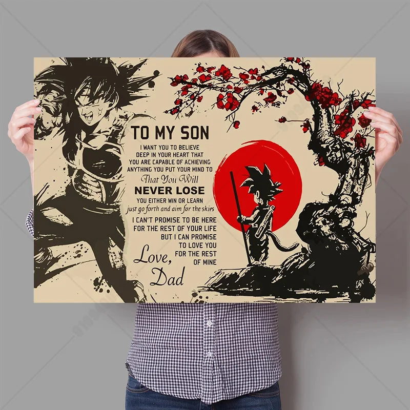Dragon Ball Z Anime Canvas Poster – Goku & Vegeta Wall Art
