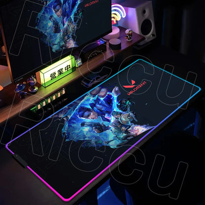 The Lumina Series: Premium RGB Valorant Gaming Desk Mat