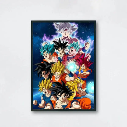 Dragon Ball Anime Canvas Poster – Goku & Vegeta Wall Art