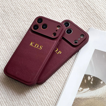 The Monogram Series: Custom Gold Foil Engraved Leather Case