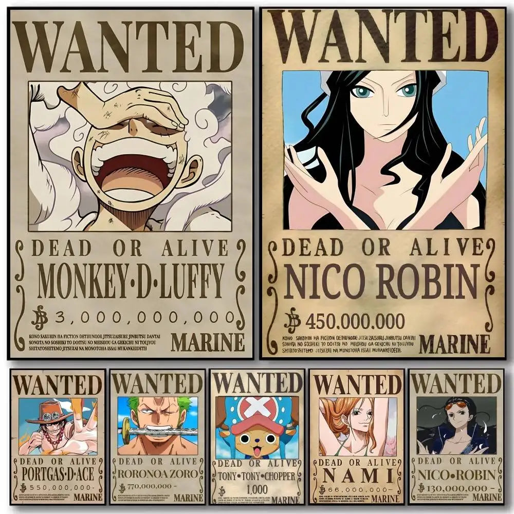 One Piece Wanted Poster – Anime Canvas Wall Art