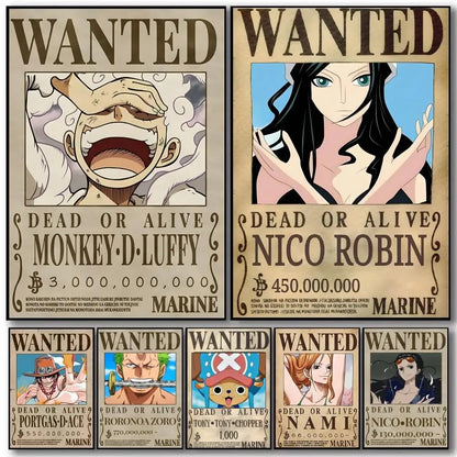 One Piece Wanted Poster – Anime Canvas Wall Art