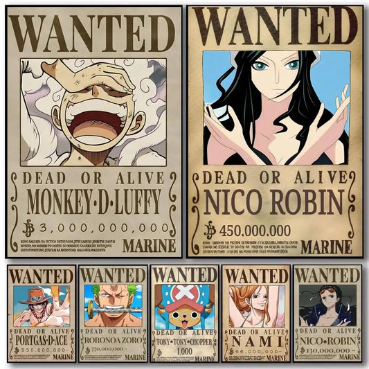 One Piece Wanted Poster – Anime Canvas Wall Art