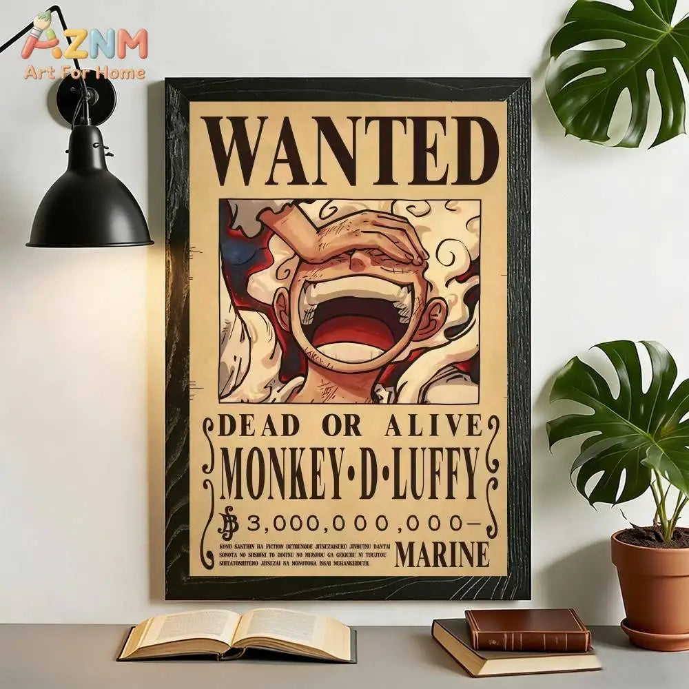The Grand Line Collection: High-Definition One Piece Wanted Canvas Art