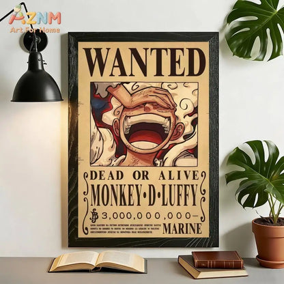 The Grand Line Collection: High-Definition One Piece Wanted Canvas Art