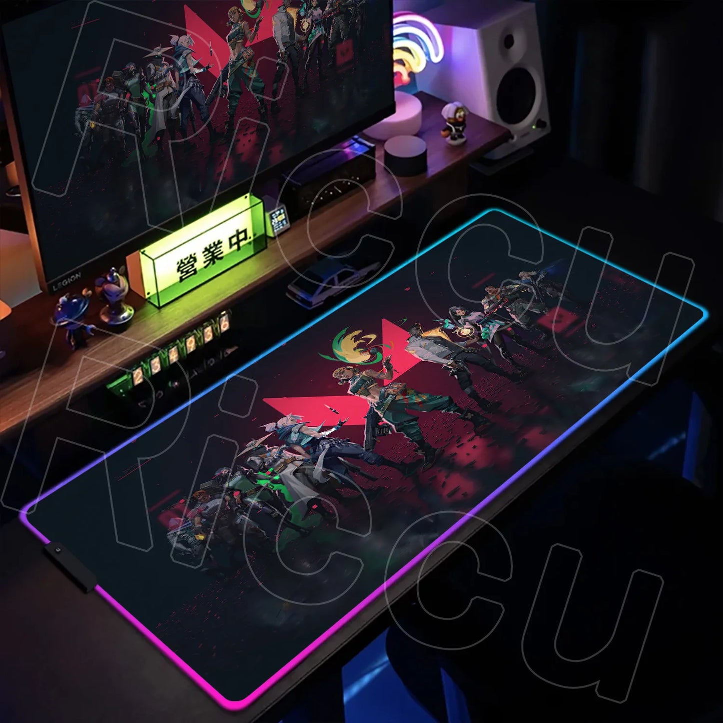 The Lumina Series: Premium RGB Valorant Gaming Desk Mat