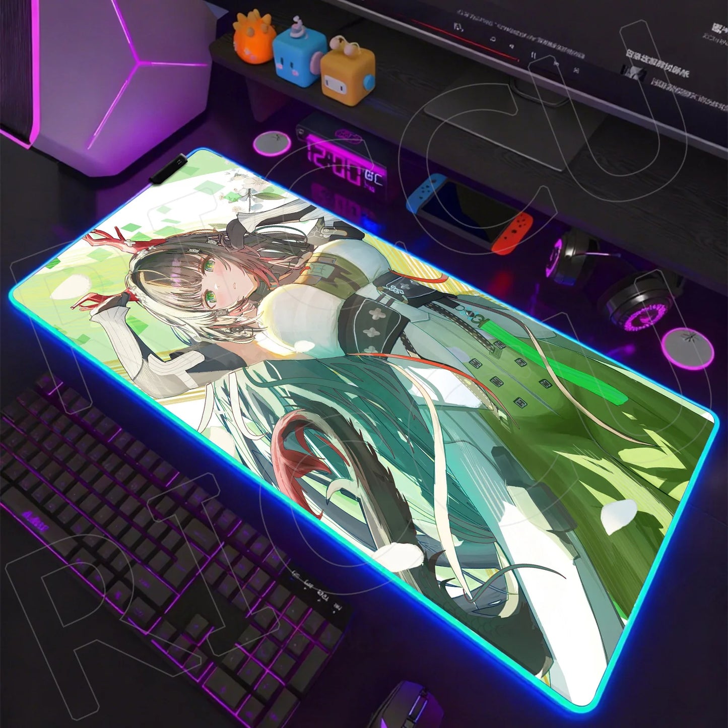 RGB LED Gaming Mouse Pad – Anime Desk Mat