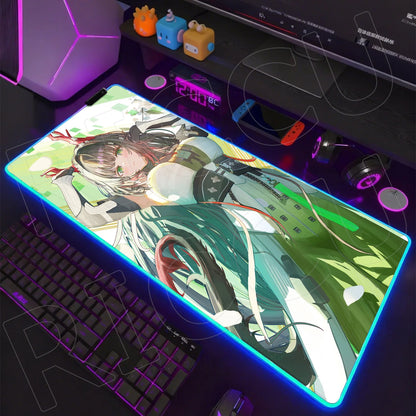 RGB LED Gaming Mouse Pad – Anime Desk Mat