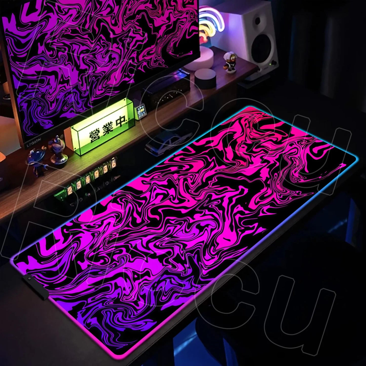 Puzzle Edition: XXL RGB Extended Gaming Desk Mat with Custom LED Lighting