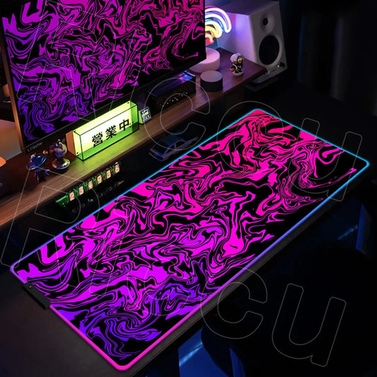 Puzzle Edition: XXL RGB Extended Gaming Desk Mat with Custom LED Lighting