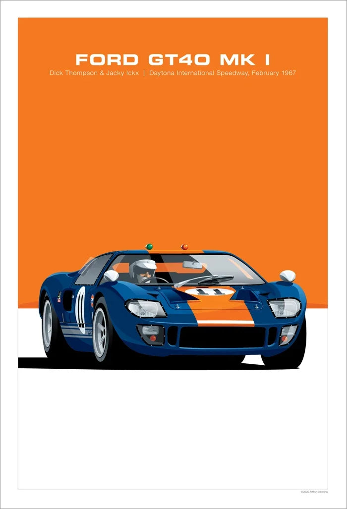 The Heritage Garage Series: Retro Racing GTR Canvas Art