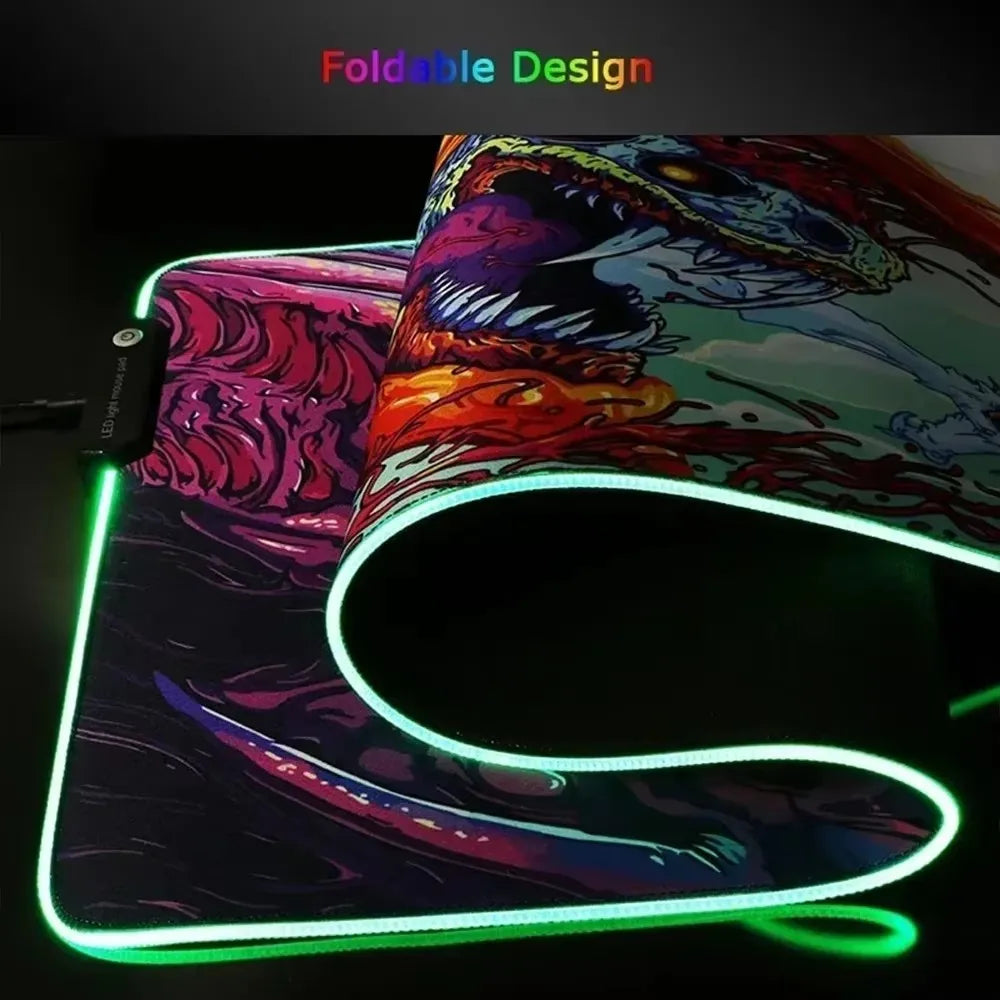Puzzle Edition: XXL RGB Extended Gaming Desk Mat with Custom LED Lighting