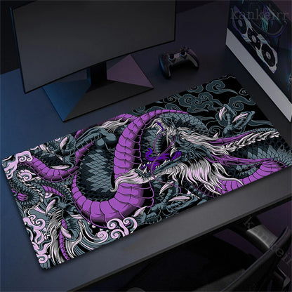 XL Gaming Mouse Pad – Black & White Dragon