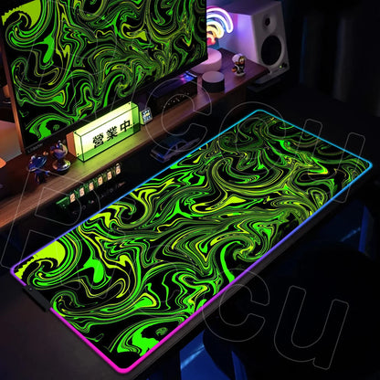 Puzzle Edition: XXL RGB Extended Gaming Desk Mat with Custom LED Lighting
