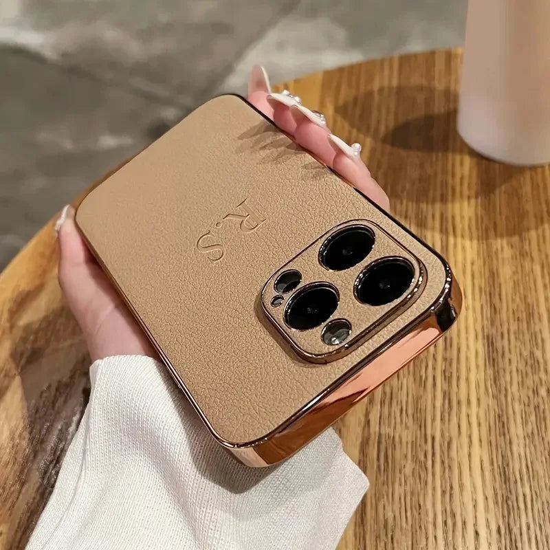 The Monogram Series: Custom Leather Plated Case