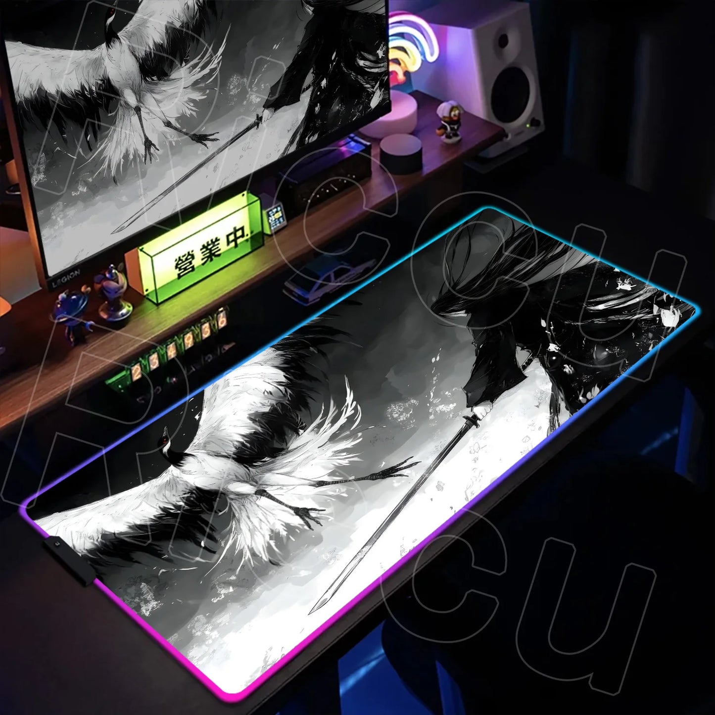 RGB LED Gaming Desk Mat – Large Mouse Pad with Anti-Slip Base