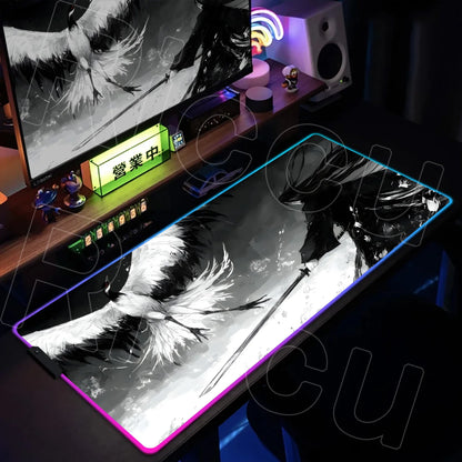 RGB LED Gaming Desk Mat – Large Mouse Pad with Anti-Slip Base