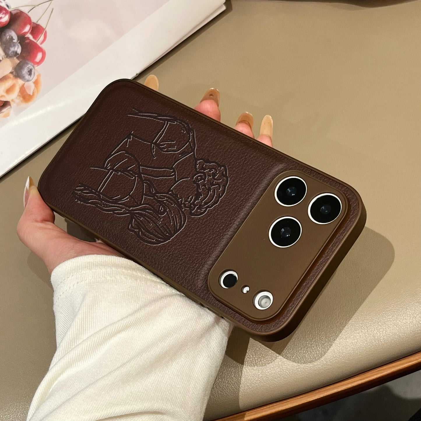 The Engraved Portrait: Custom Line Art Case