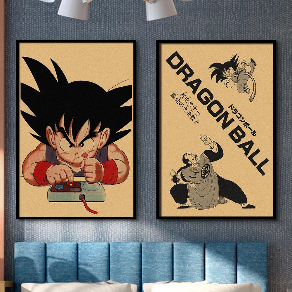 Dragon Ball Anime Canvas Poster – Goku, Vegeta & More