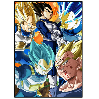 Dragon Ball Anime Poster – Goku, Vegeta & More | Canvas Wall Art