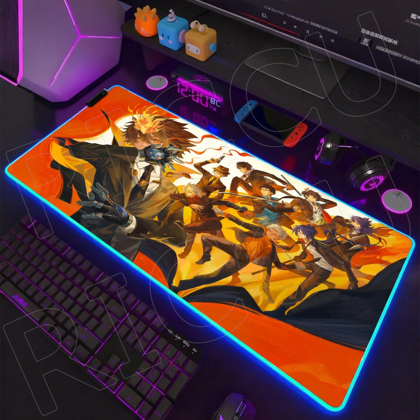 RGB LED Gaming Mouse Pad – XXL Anime Desk Mat with HD Printing
