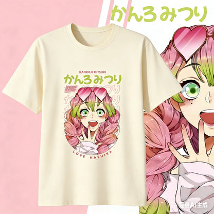 Demon Slayer Mitsuri Cosplay Tee – Premium Cotton Anime T-Shirt