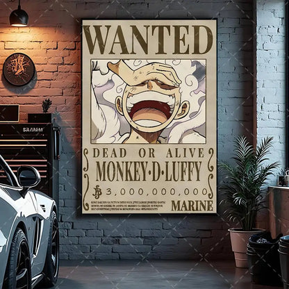 One Piece Wanted Poster – Anime Canvas Wall Art