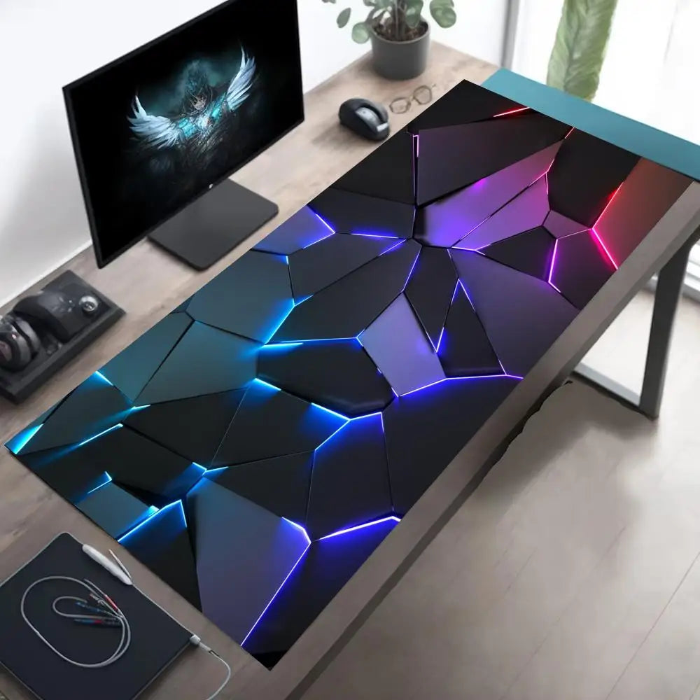 Geometric 3D Mouse Pad – XXL Non-Slip Gaming & Office Desk Mat
