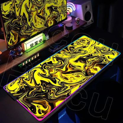 Puzzle Edition: XXL RGB Extended Gaming Desk Mat with Custom LED Lighting