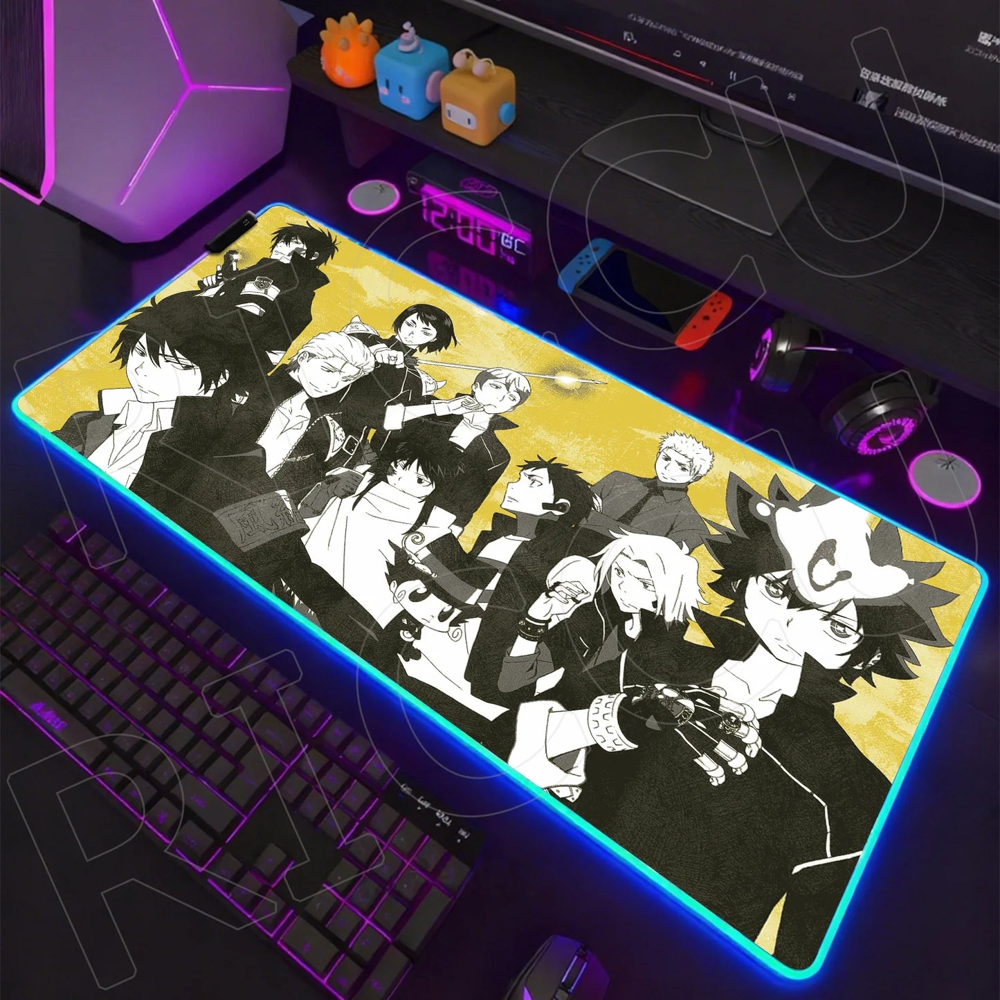 RGB LED Gaming Mouse Pad – XXL Anime Desk Mat with HD Printing