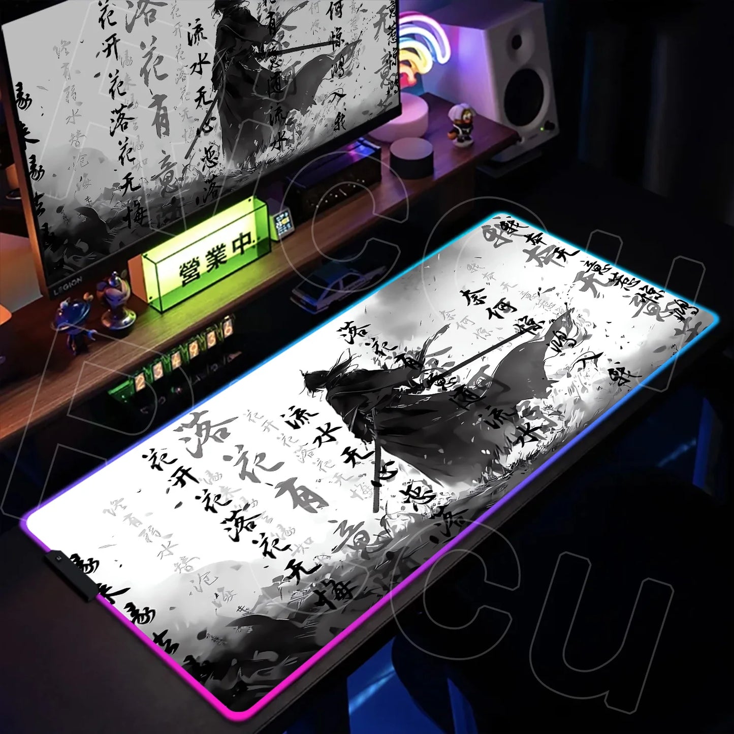 RGB LED Gaming Desk Mat – Large Mouse Pad with Anti-Slip Base