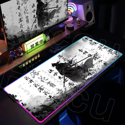 RGB LED Gaming Desk Mat – Large Mouse Pad with Anti-Slip Base