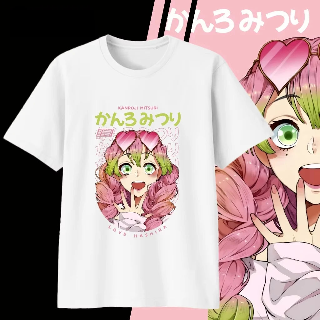 Demon Slayer Mitsuri Cosplay Tee – Premium Cotton Anime T-Shirt