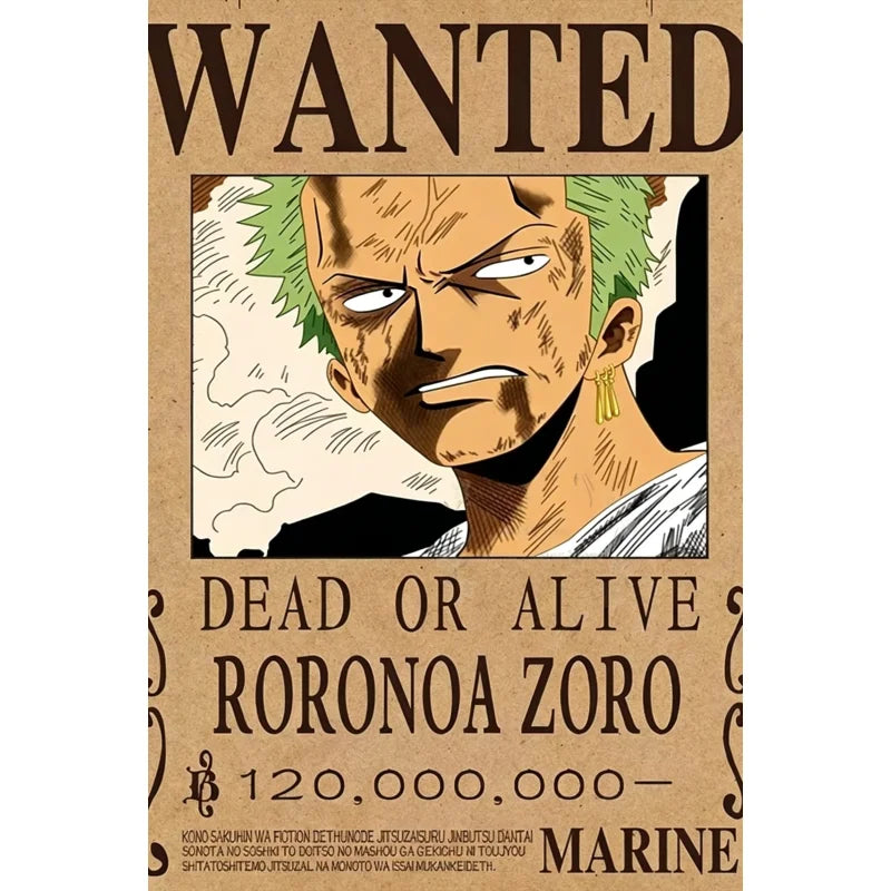 One Piece Anime Canvas Poster – Luffy & Zoro Wall Art
