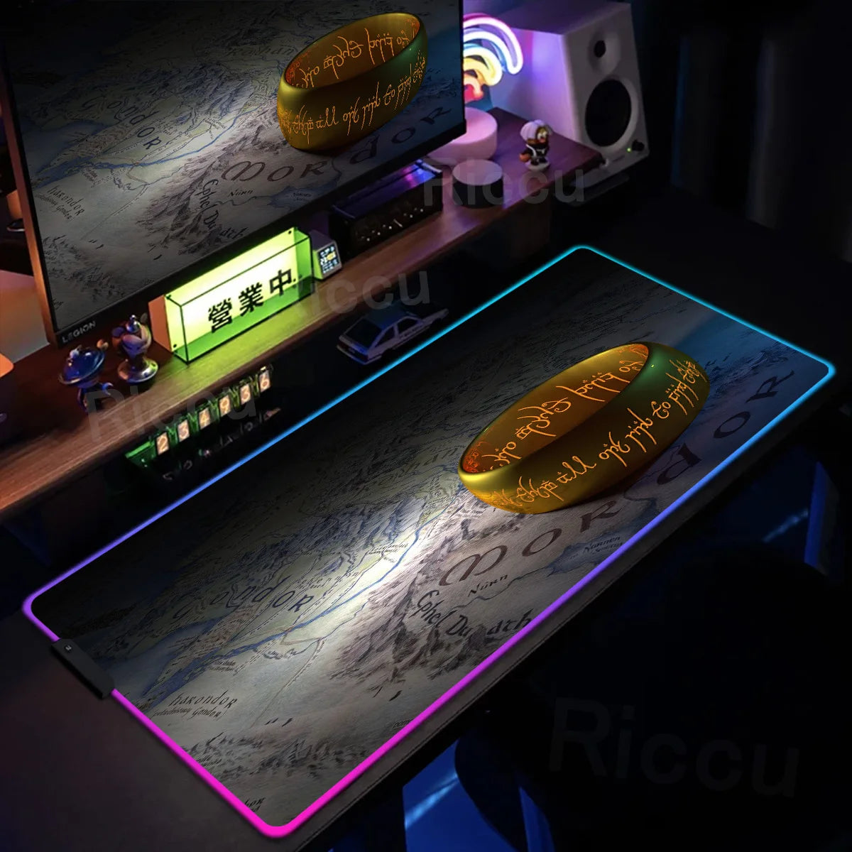Kingdom Edition: XXL RGB Extended Gaming Desk Mat with Custom LED Lighting