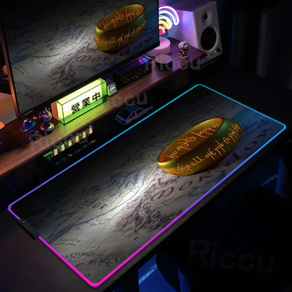 Kingdom Edition: XXL RGB Extended Gaming Desk Mat with Custom LED Lighting