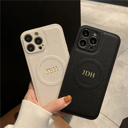The Monogram Series: Magnetic Custom Leather Case