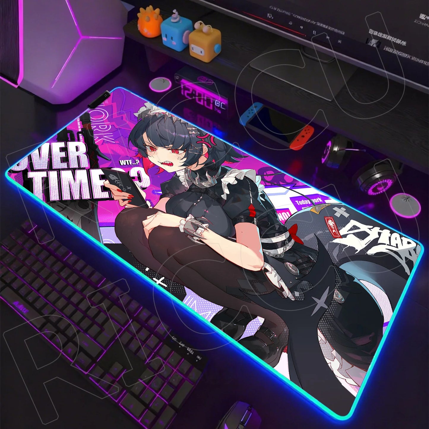 ZZZ RGB LED Gaming Mouse Pad