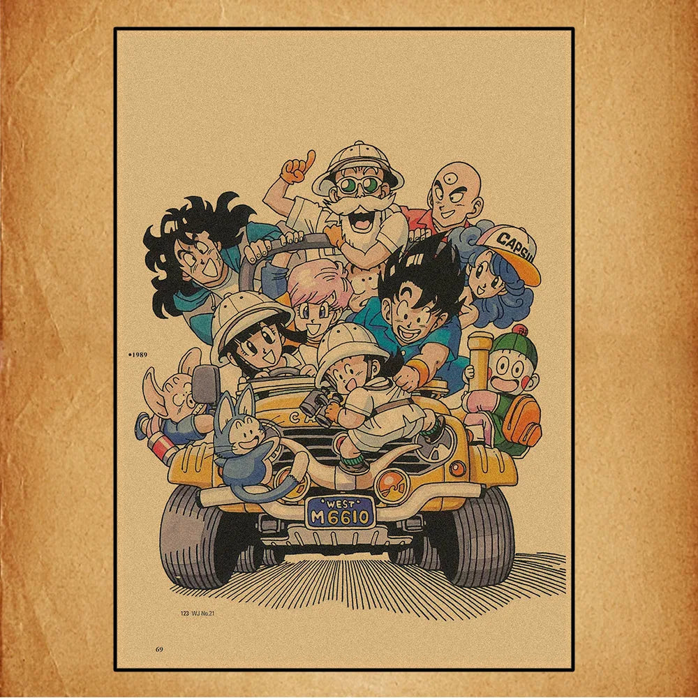 Dragon Ball Anime Canvas Poster – Goku, Vegeta & More