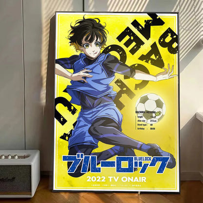 The Egoist’s Playtime: Kawaii Bachira Meguru Cat-Themed Canvas Art
