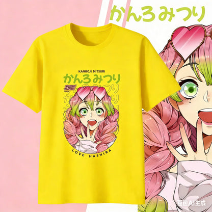 Demon Slayer Mitsuri Cosplay Tee – Premium Cotton Anime T-Shirt