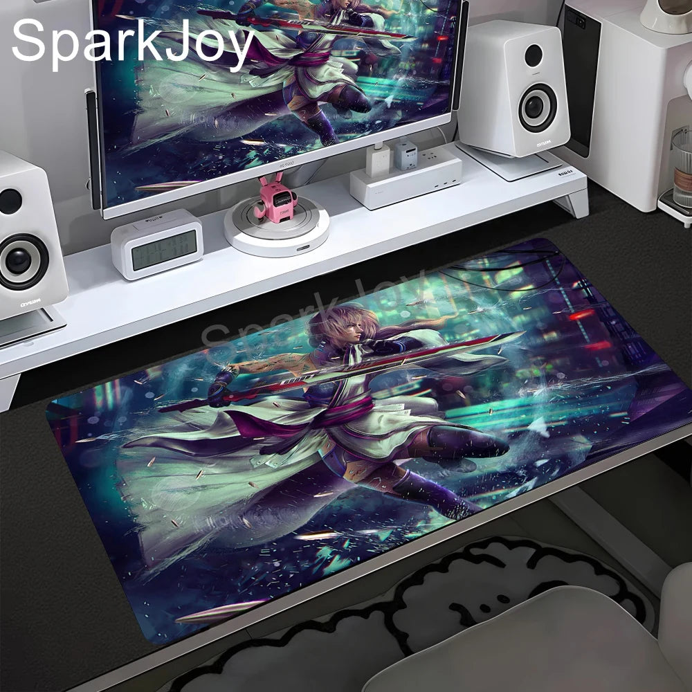 Anime Gaming Mouse Pad XXL - Large Desk Mat with Stitched Edges
