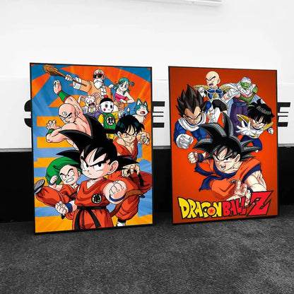 Dragon Ball Anime Canvas Poster – Goku & Vegeta Wall Art