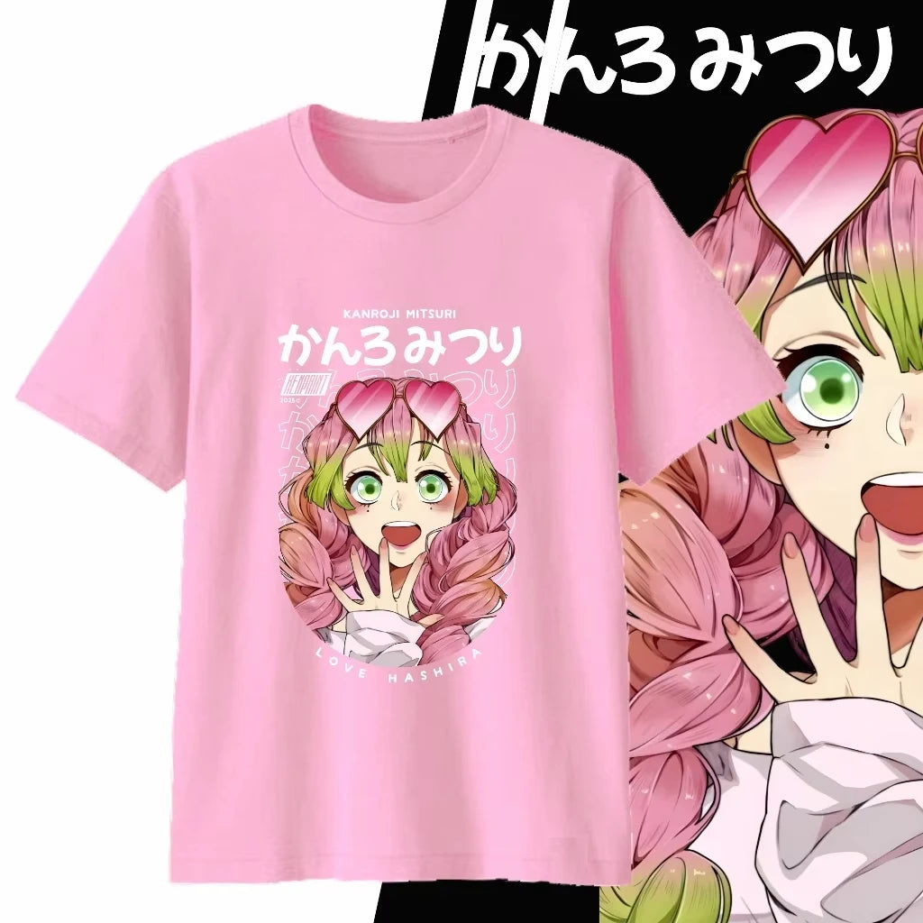 Demon Slayer Mitsuri Cosplay Tee – Premium Cotton Anime T-Shirt
