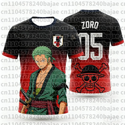One Piece Luffy Anime Football Jersey