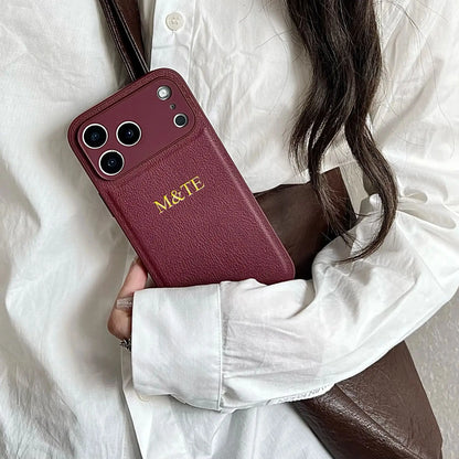 The Monogram Series: Custom Gold Foil Engraved Leather Case