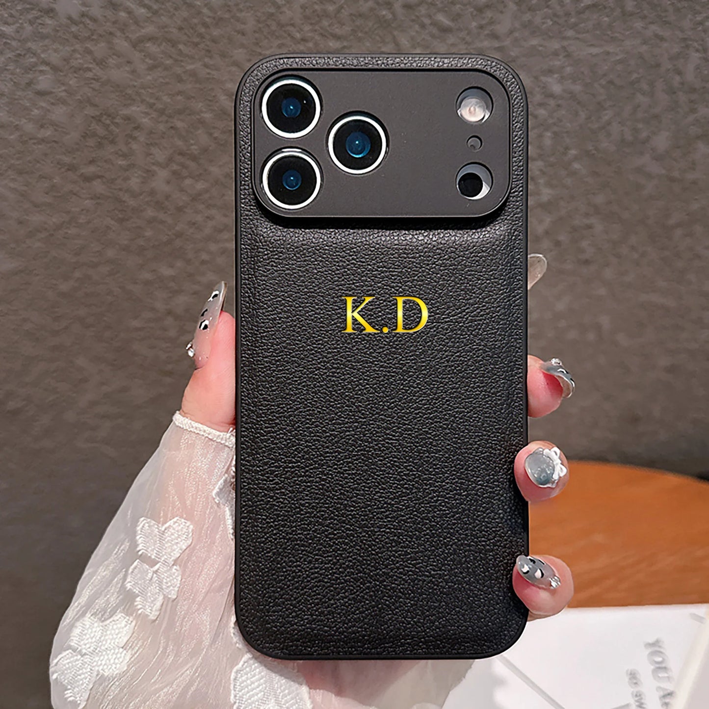 The Monogram Series: Custom Gold Foil Engraved Leather Case