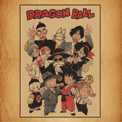 Dragon Ball Anime Canvas Poster – Goku, Vegeta & More