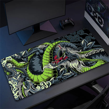 XL Gaming Mouse Pad – Black & White Dragon